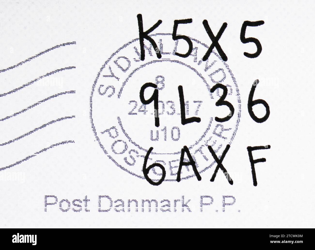 MOSCOW, RUSSIA NOVEMBER 19, 2023 South Jutland Post office stamp