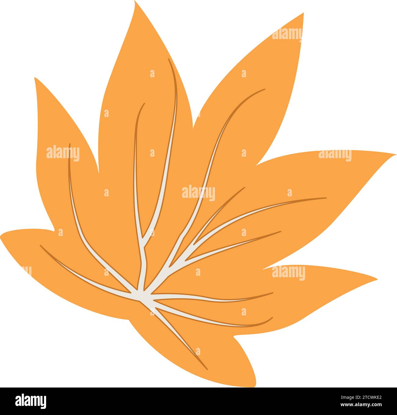 Flat colored autumn leaf icon Vector Stock Vector Image & Art - Alamy