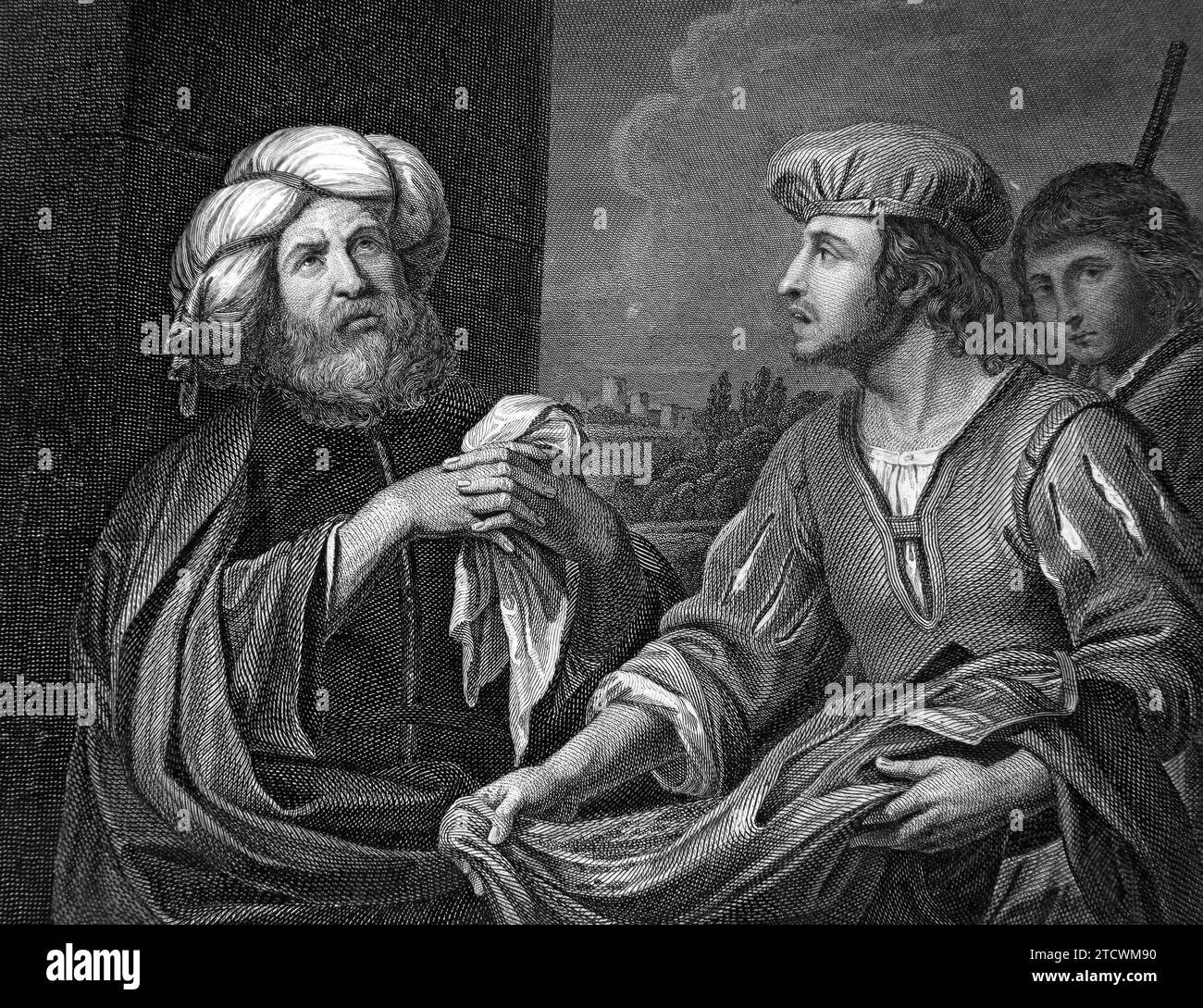 Illustration of Joseph's Brothers Showing Their Father Jacob Joseph's