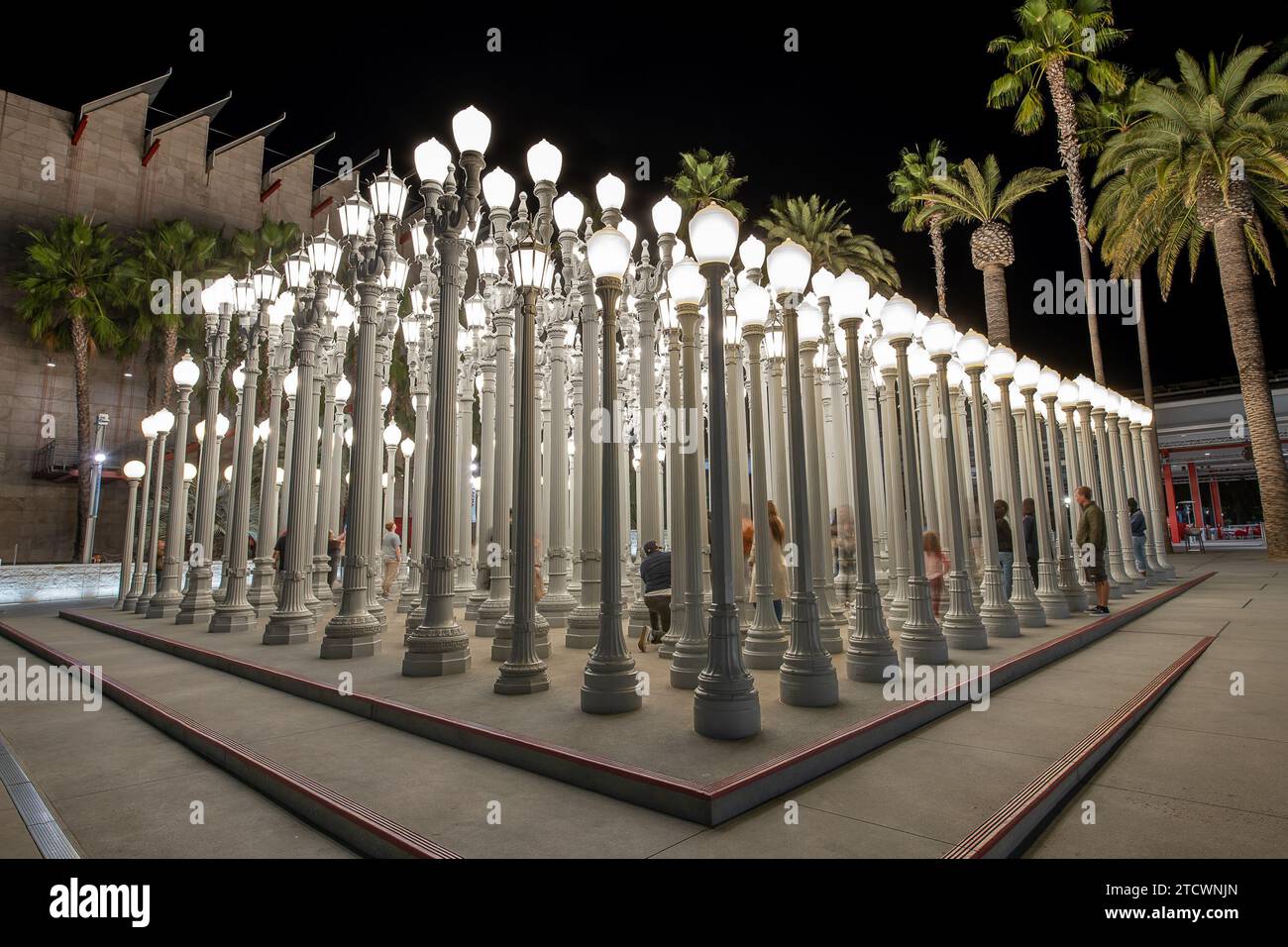 Los Angeles Urban Lights Art Exhibit Stock Photo Alamy