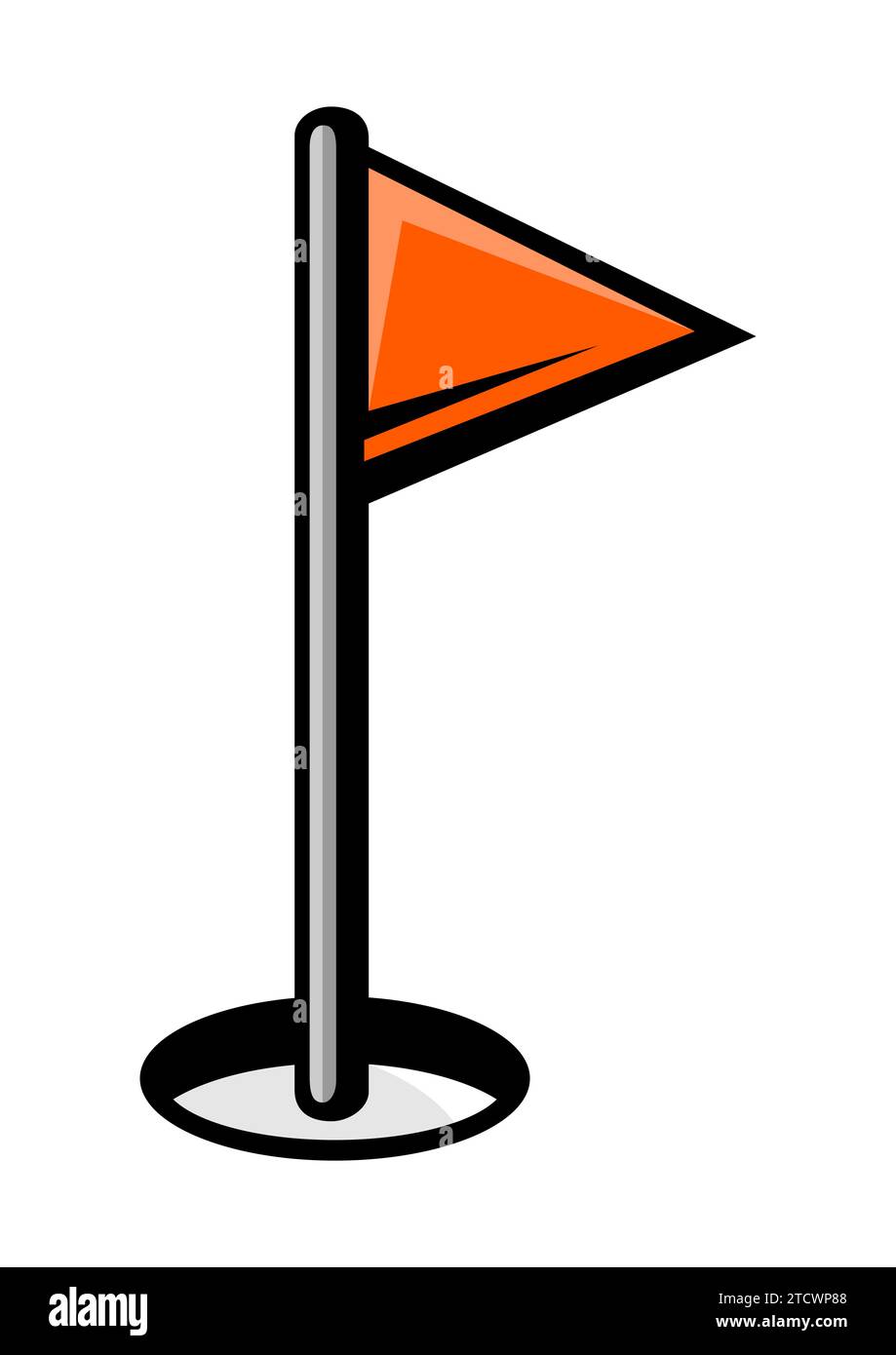 Golf flag illustration. Sport club item or symbol Stock Vector Image