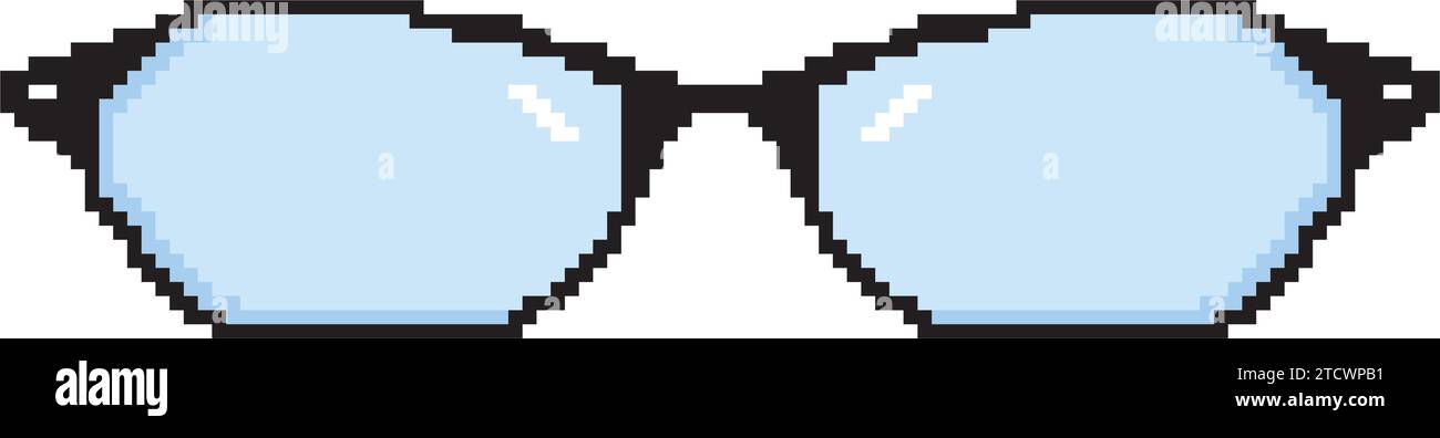 Pixelated colored eyeglasses icon Vector Stock Vector