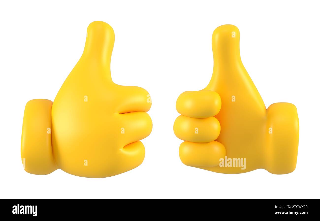 Character yellow hands collection. Rating feedback hands symbols Stock