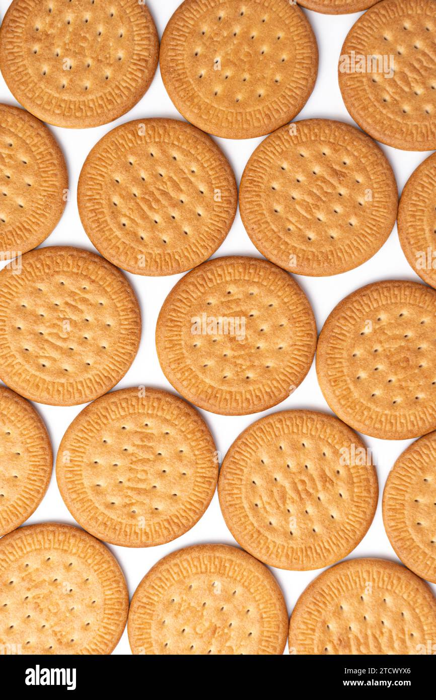 Maria biscuits on white background  Stock Photo