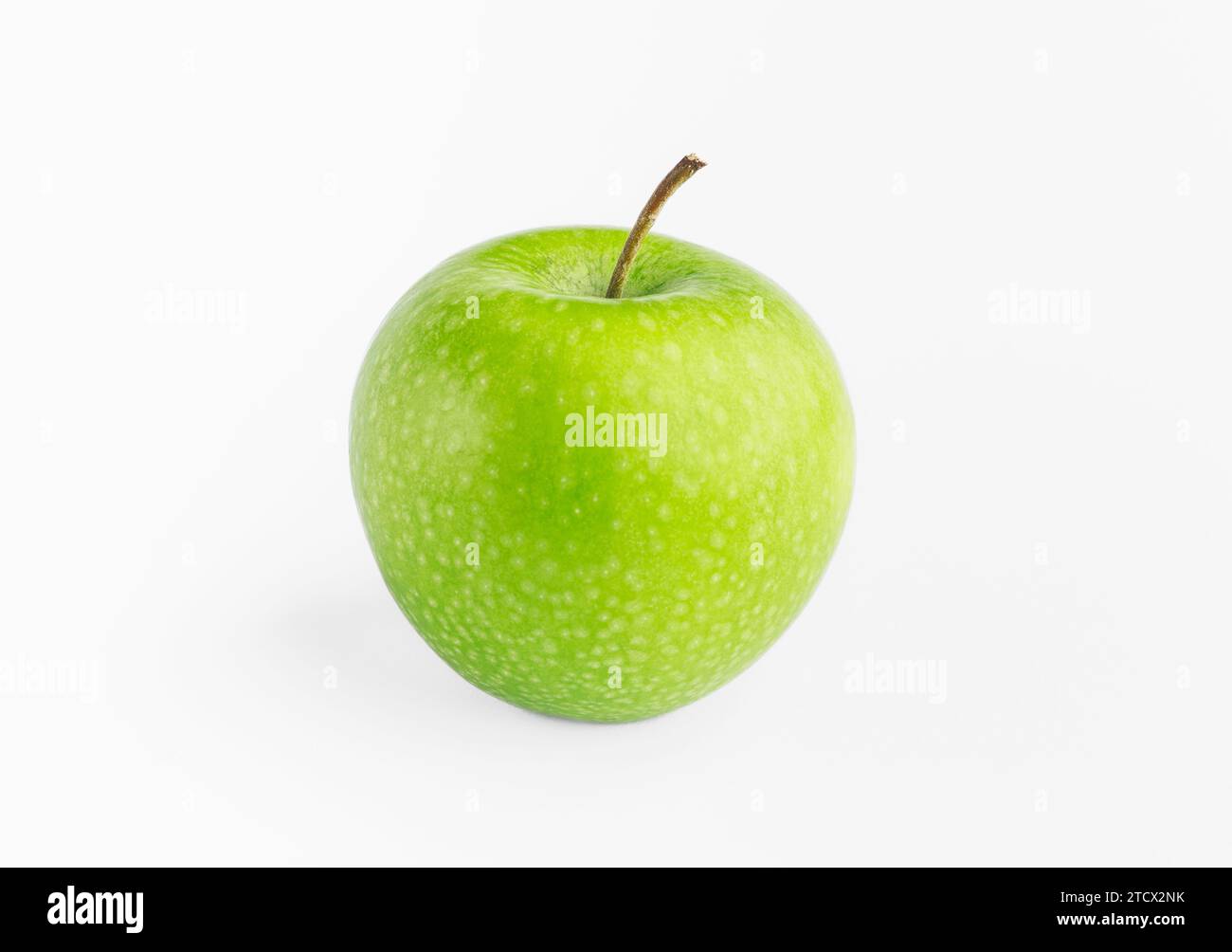 Fresh green apple isolated on white background. Clipping path. Stock Photo