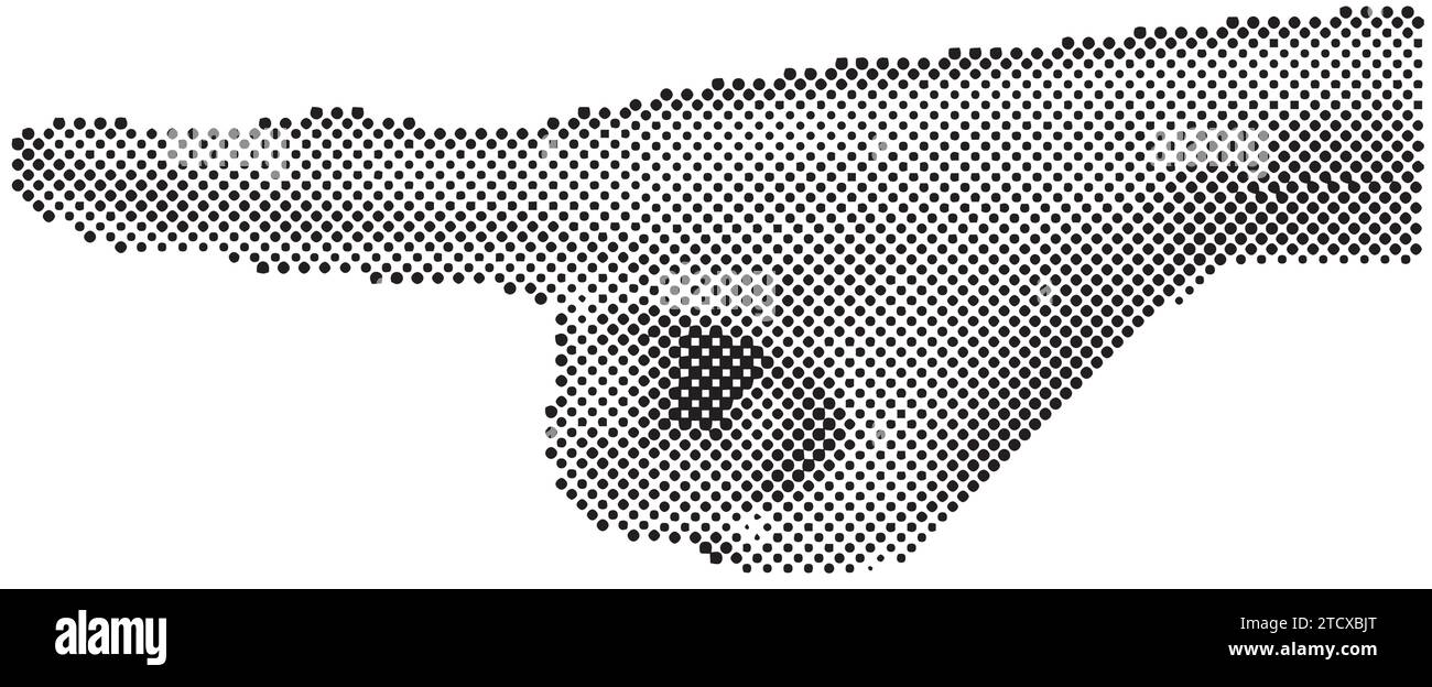 Various gestures of female fingers. Halftone effect, magazine collage ...