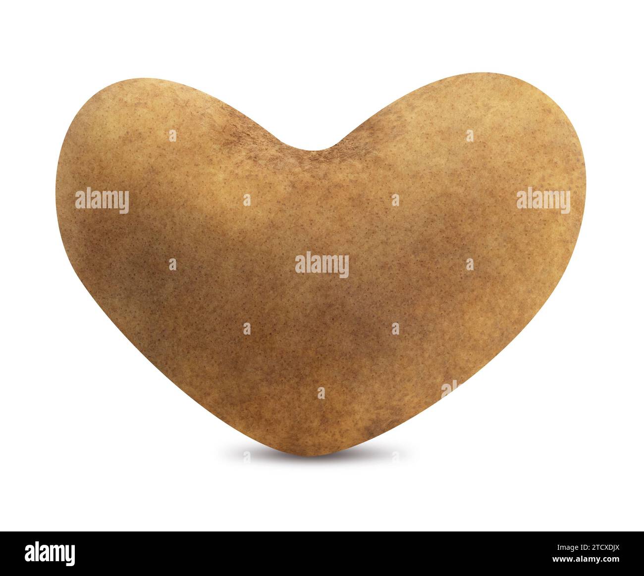 Isolated Heart Shape Potato Stock Photo