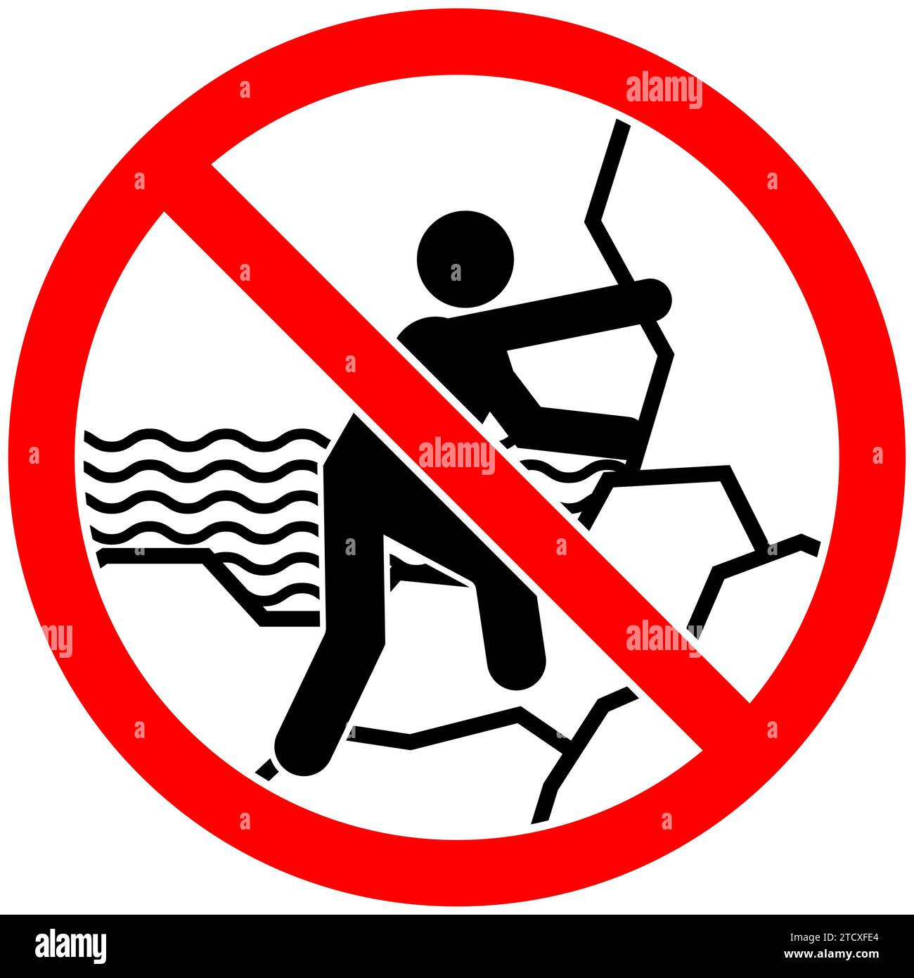 Prohibition Sign No Rock Climbing Symbol Stock Vector Image & Art Alamy