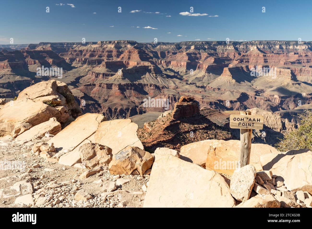 View from Ooh Aah Point along South Kaibab Trail, Grand Canyon, AZ, USA Stock Photo