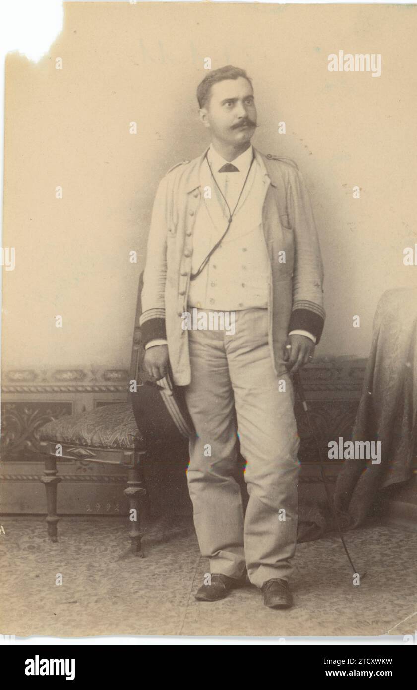 12/31/1895. Cuban War. Francisco Neila y Ciria, infantry captain, head of the scarce garrison of the town of Cascorro in Camagüey. For seventeen years they resisted the siege of three thousand soldiers. It was one. Credit: Album / Archivo ABC / A. Naranjo Stock Photo