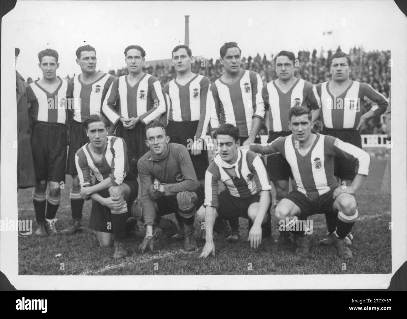 Racing de Santander, runner-up in the 1929-1930 season after defeating Barcelona. Credit: Album / Archivo ABC / Torrents Stock Photo