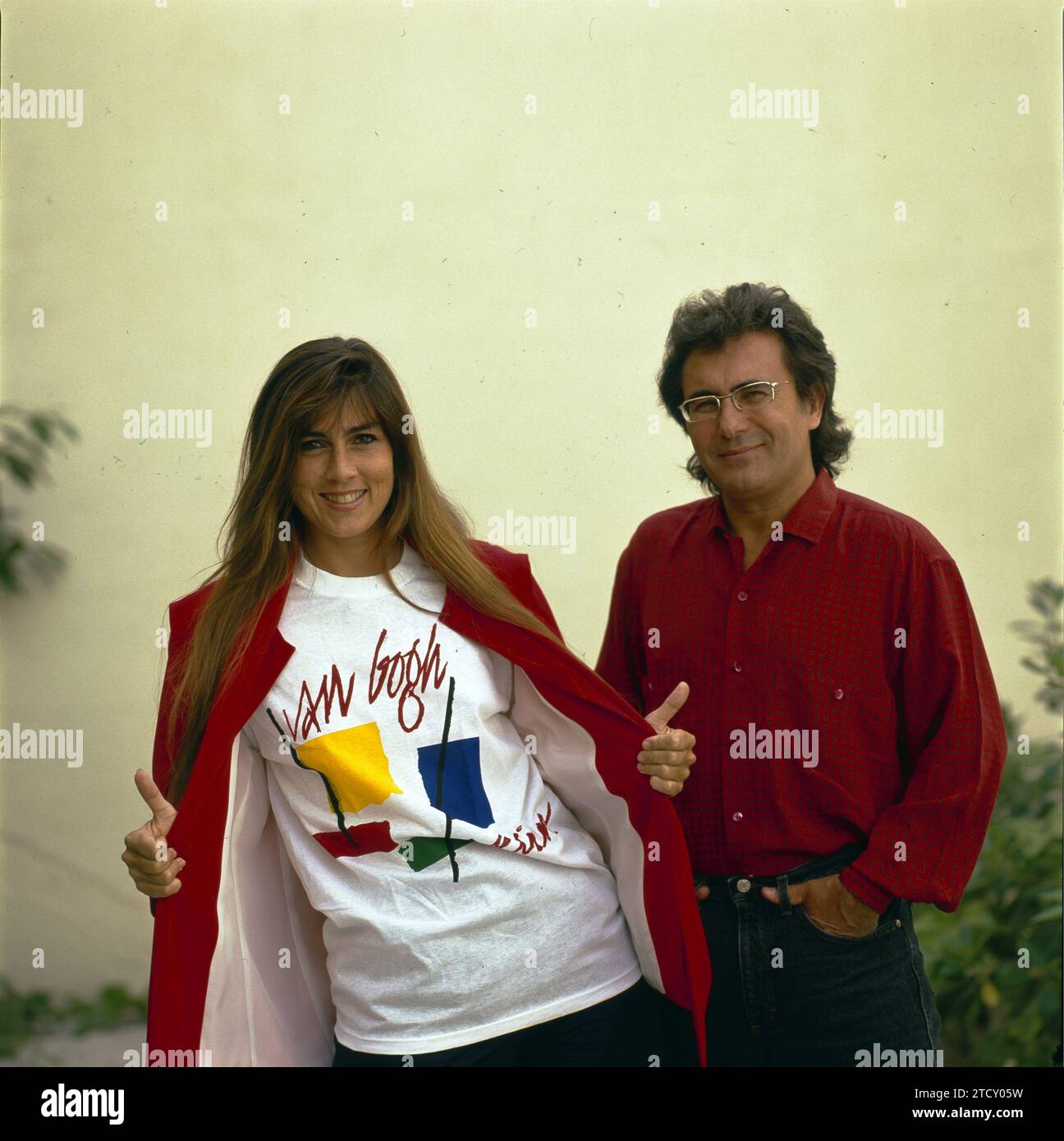 June 1990.- Romina Power and Albano posing for Gonzalo Cruz. Credit: Album / Archivo ABC / Gonzalo Cruz Stock Photo
