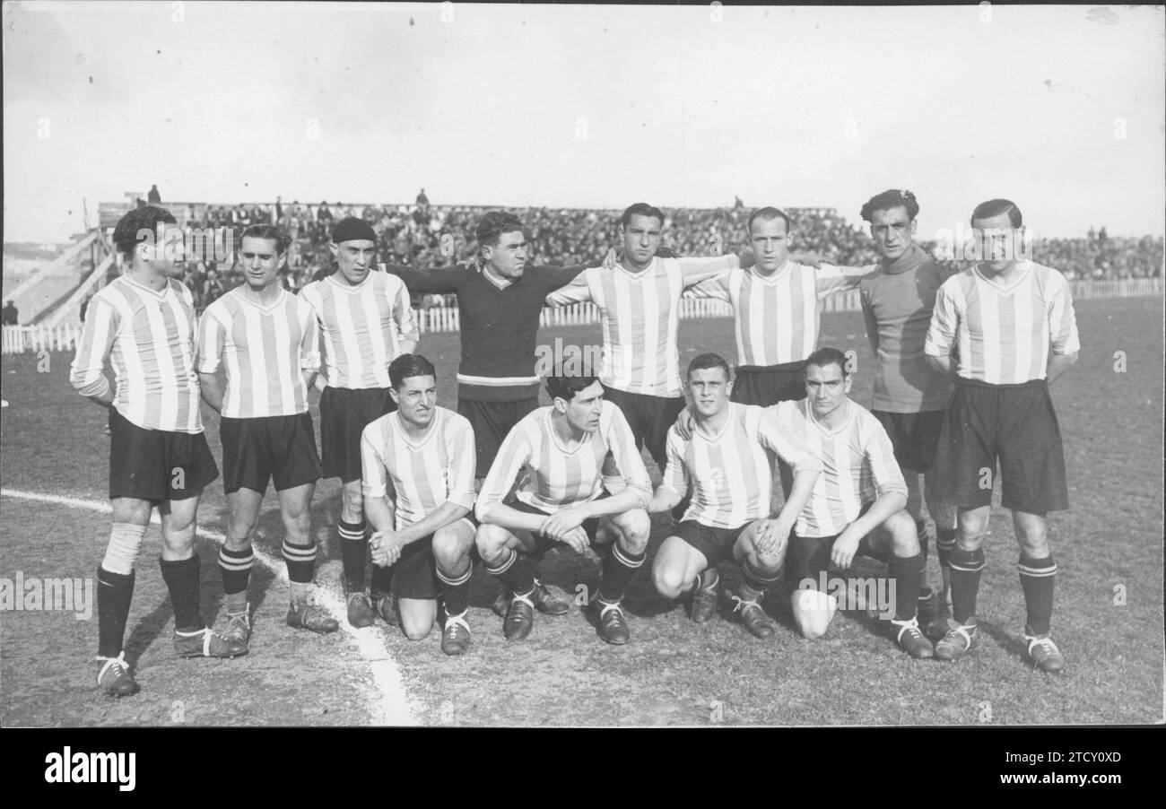 12/31/1929. Deportivo de la Coruña team during the second division league championship that beat Celta by five to zero. Credit: Album / Archivo ABC / Juan Cancelo Stock Photo