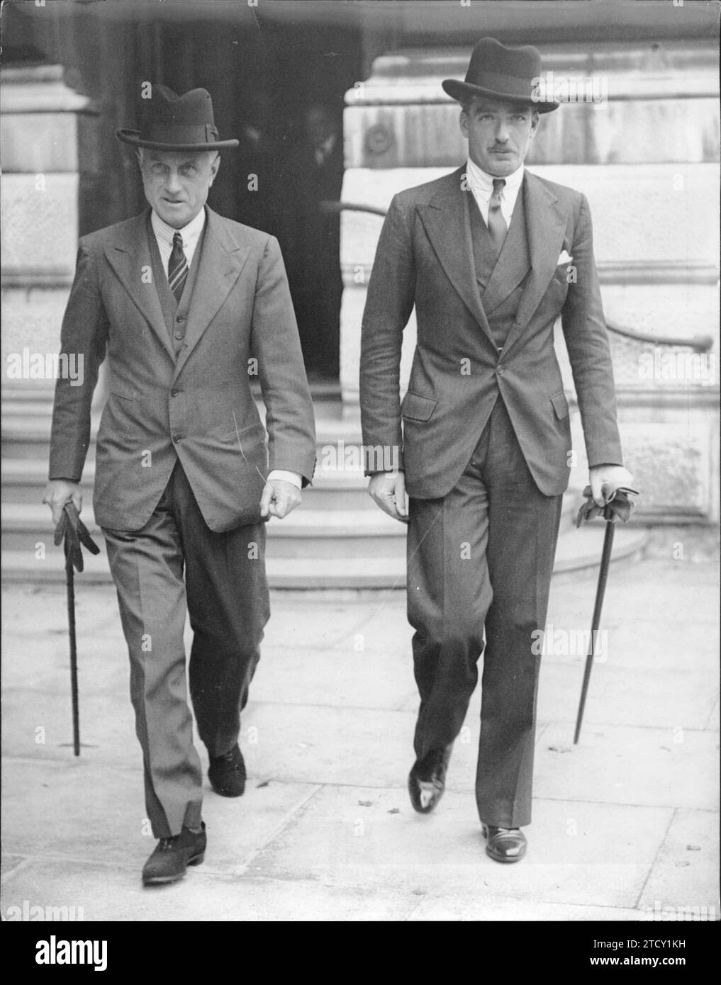 12/22/1935. On the right the Foreign Secretary of Great Britain, Anthony Eden, and on the left Samuel Hoare. Credit: Album / Archivo ABC Stock Photo
