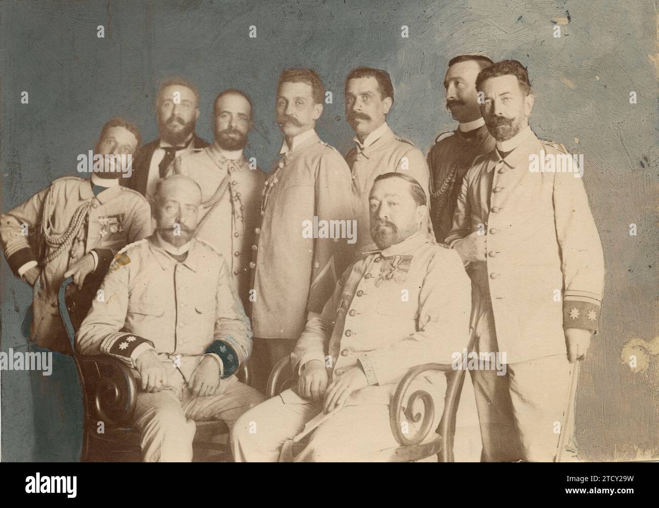 Cuba, February 1896. Cuban War. General Pando and his staff. Credit ...