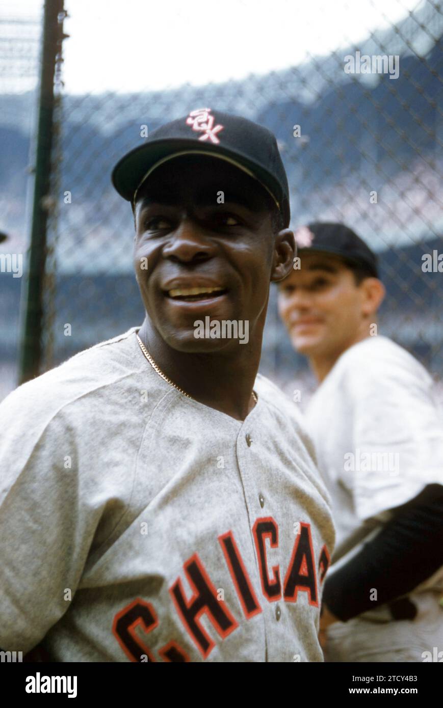 BRONX, NY - JUNE 19: Minnie Minoso #9 of the Chicago White Sox poses ...