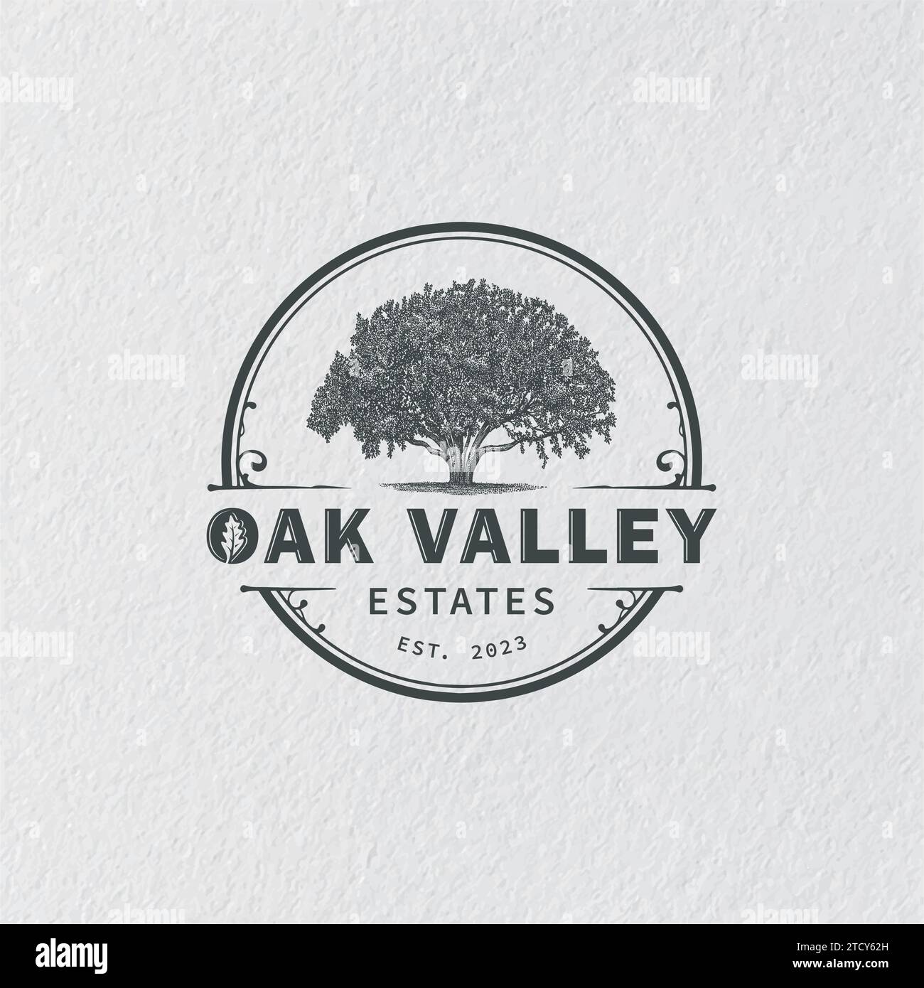 oak tree logo design silhouette vector Stock Vector Image & Art - Alamy