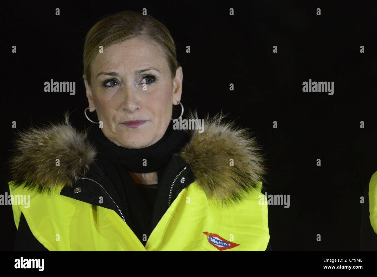 Madrid, 02/12/2016. Cristina Cifuentes visits the tunnels of line 1 of