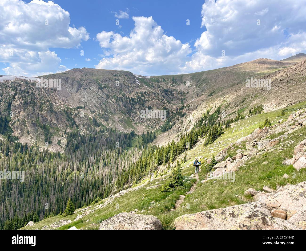 A lone hiker takes on the rugged trails of Rocky Mountain National Park 