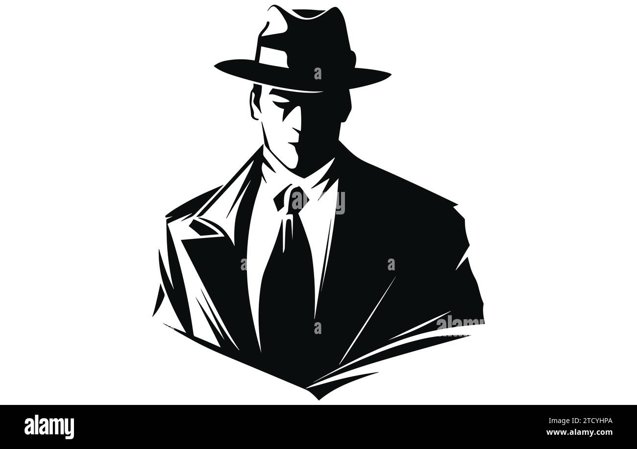 Detective Logo Silhouette Of Man Wear Hat And Coat Stock Vector Image detective-logo-silhouette-of-man-wear-hat-and-coat-stock-vector-image