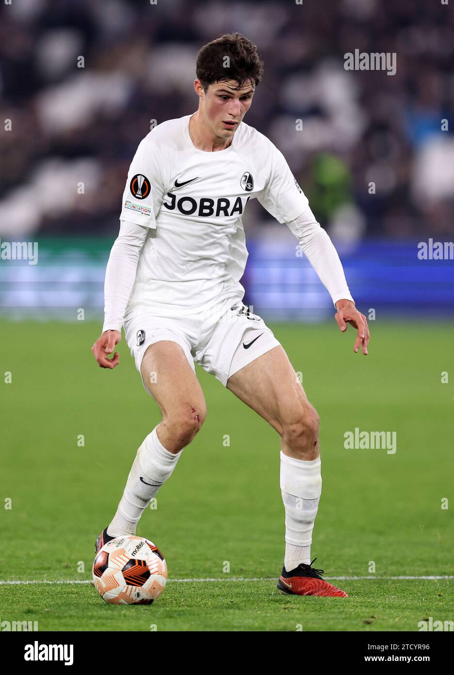 London, England, 14th December 2023. Merlin Röhl of SC Freiburg during the UEFA Europa League match at the London Stadium, London. Picture credit should read: David Klein / Sportimage Stock Photo