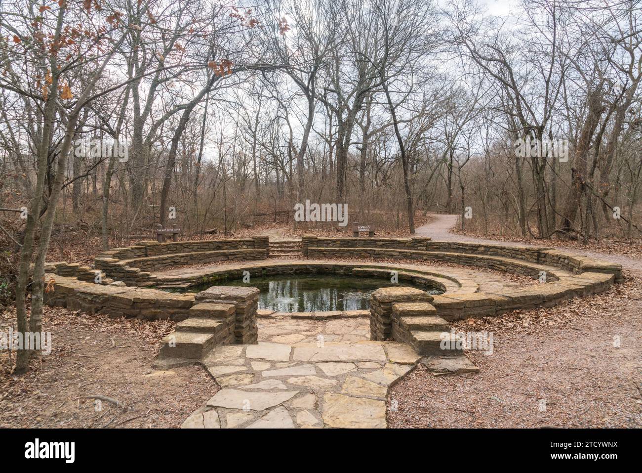 The Chickasaw National Recreation Area in Sulphur, Oklahoma Stock Photo