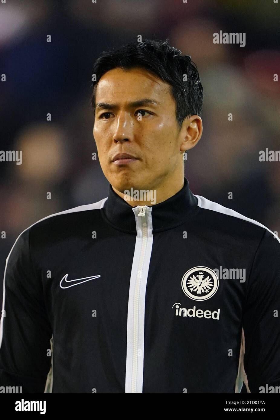 Eintracht Frankfurt's Makoto Hasebe before the UEFA Europa Conference League group G match at Pittodrie Stadium, Aberdeen. Picture date: Thursday December 14, 2023. Stock Photo