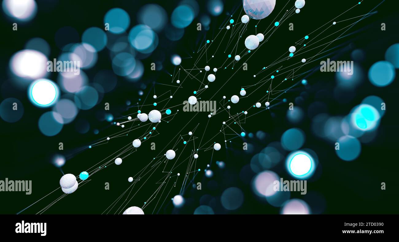 Abstract 3d illustration of science innovation and modern technology ...