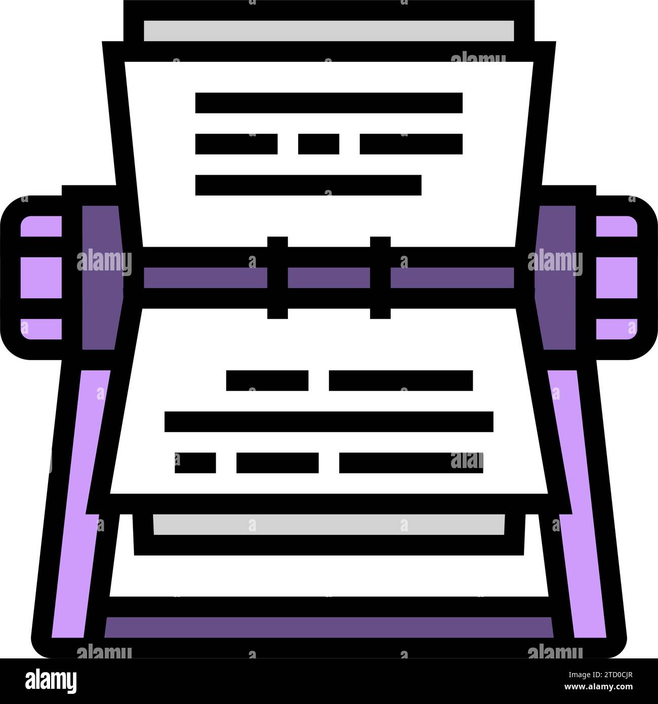 rolodex list color icon vector illustration Stock Vector