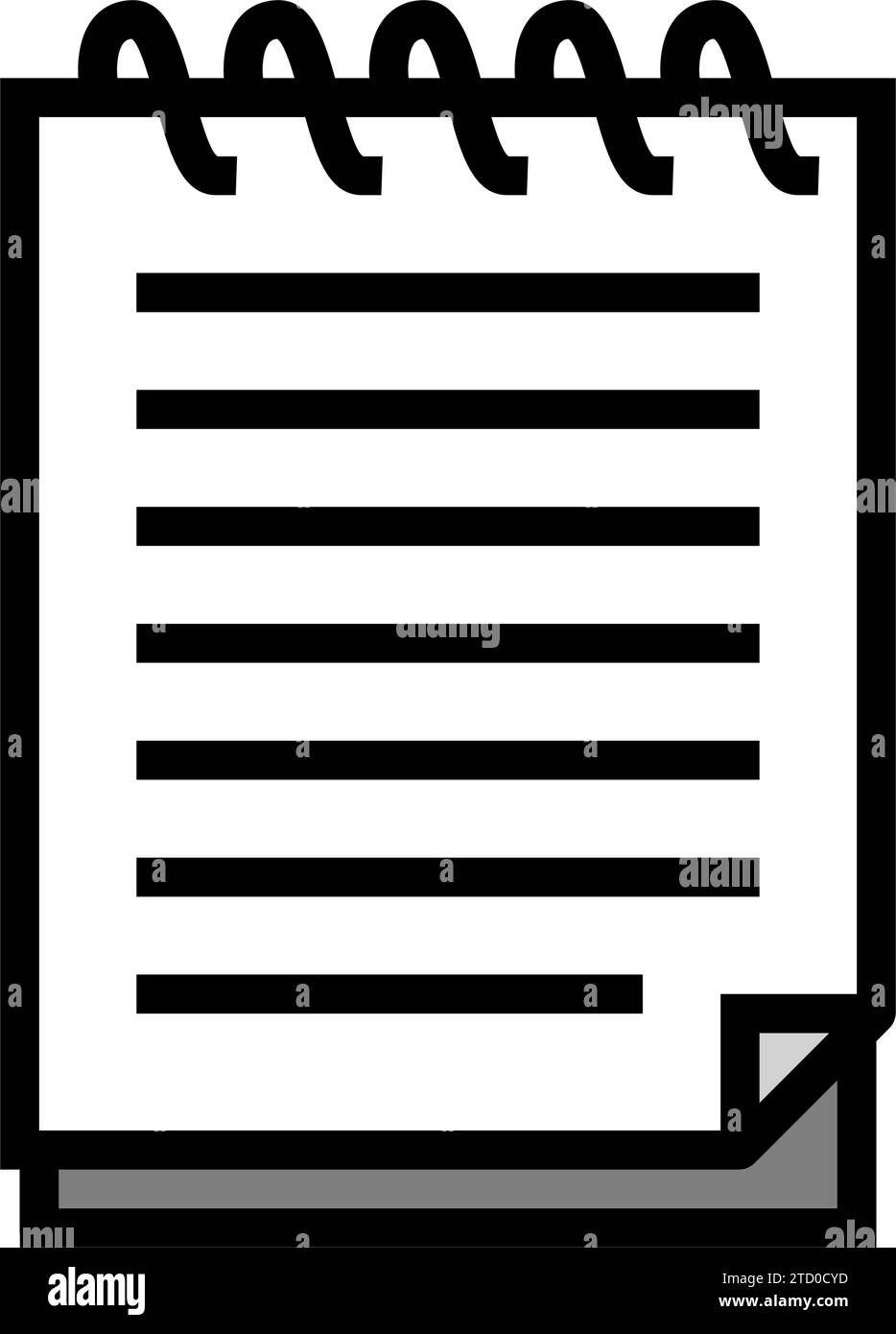 spiral notepad list color icon vector illustration Stock Vector Image ...