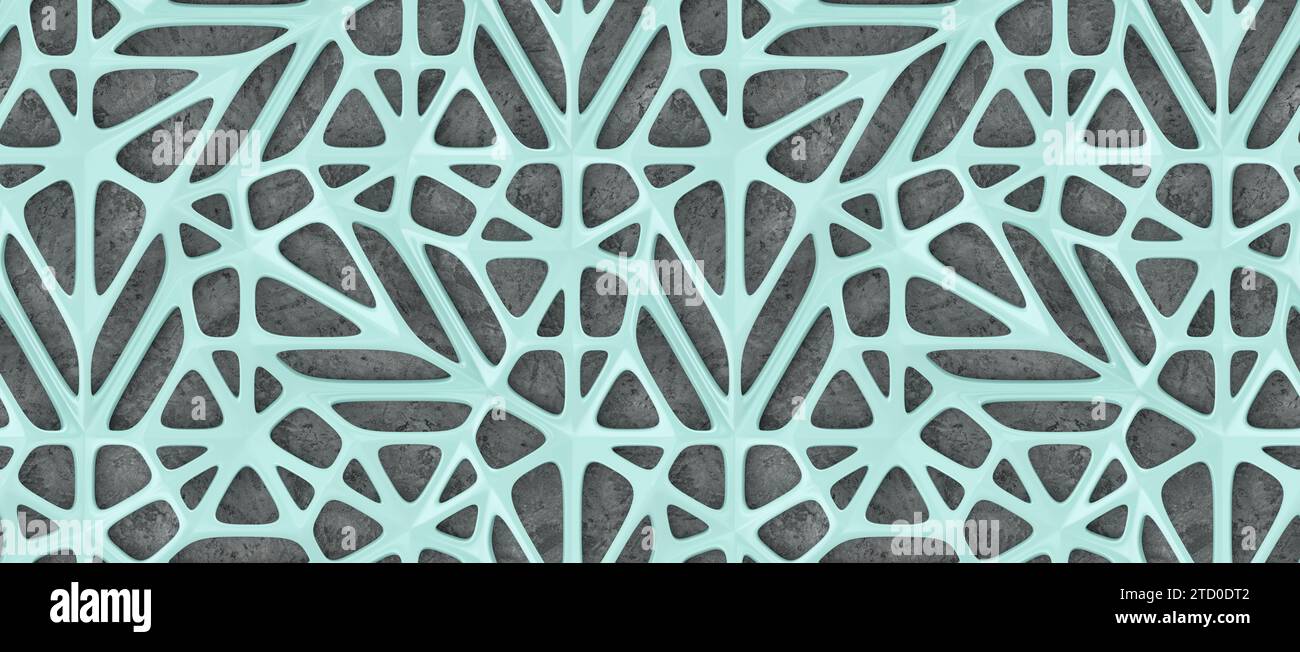 High-quality 3D seamless pattern with a futuristic texture for creative backgrounds. Stock Photo
