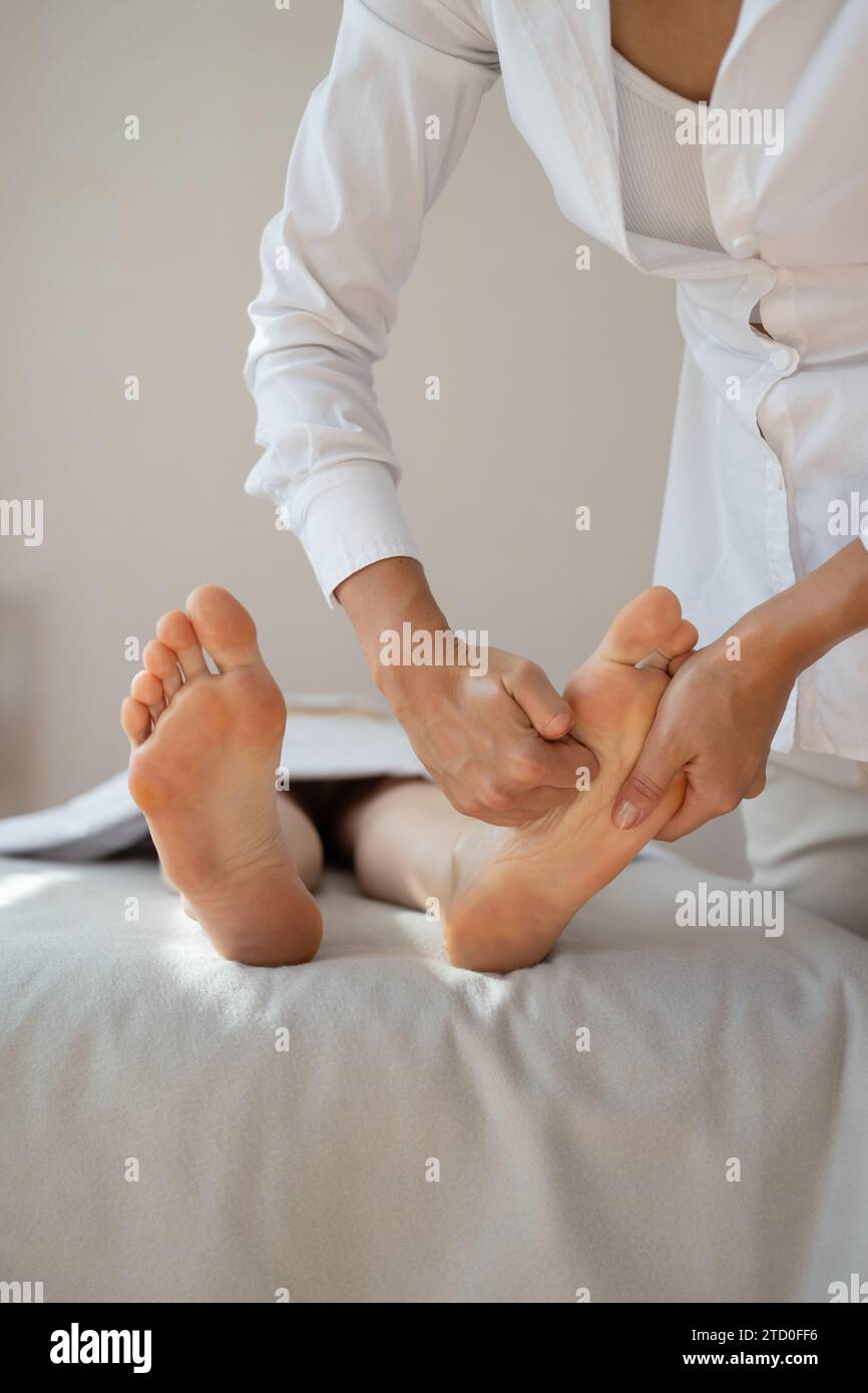 Hand acupuncture therapy points hi-res stock photography and images - Alamy