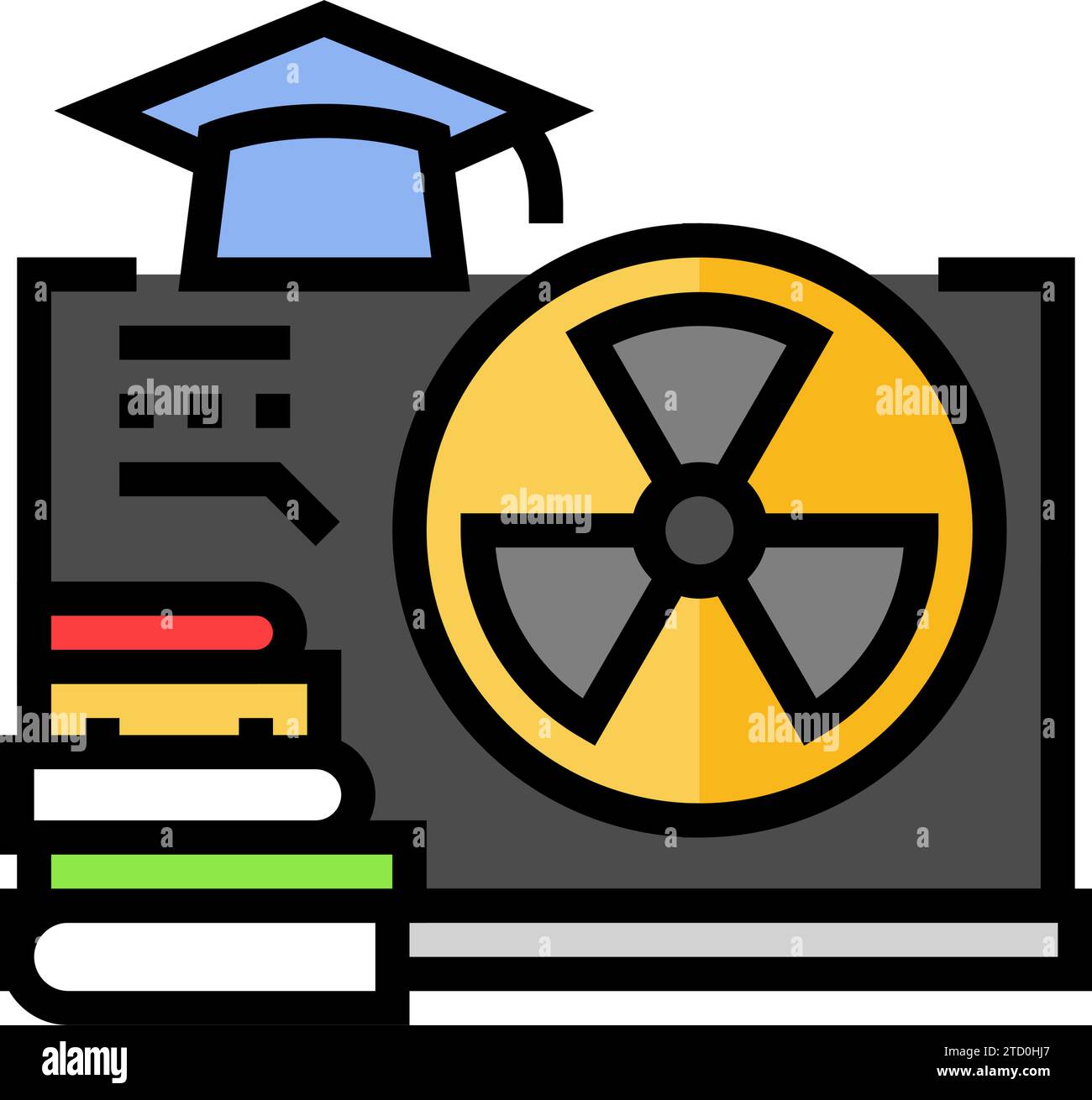 energy education nuclear color icon vector illustration Stock Vector