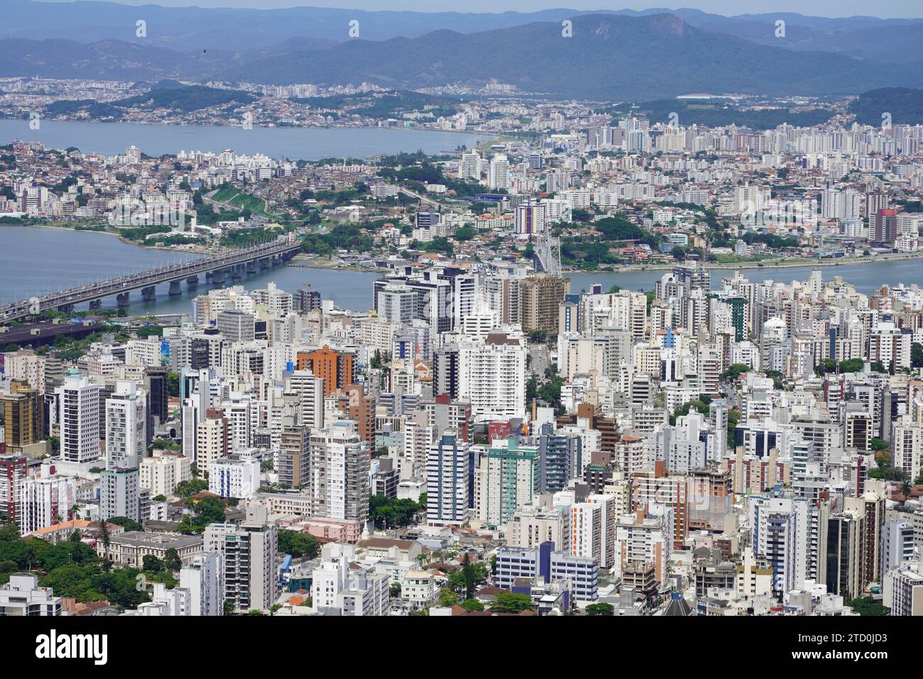 Aerial view of Florianopolis, Santa Catarina, Brazil Stock Photo