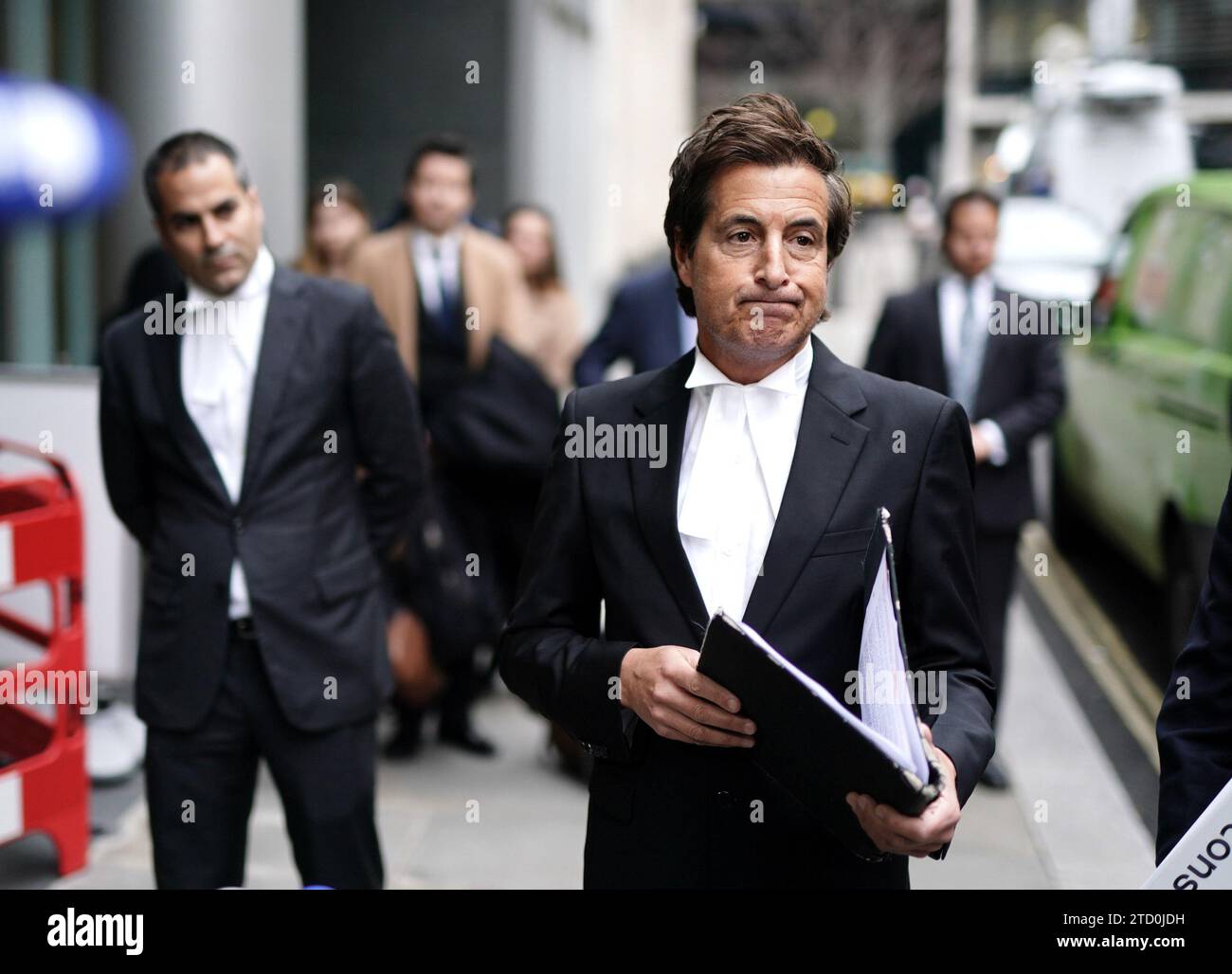 Barrister David Sherborne reads a statement, on behalf of the Duke of Sussex, outside the Rolls