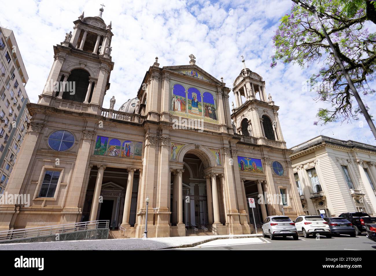 PORTO ALEGRE, BRAZIL - NOVEMBER 26, 2023: Metropolitan Cathedral of Our Lady Mother of God, Porto Alegre, Brazil Stock Photo