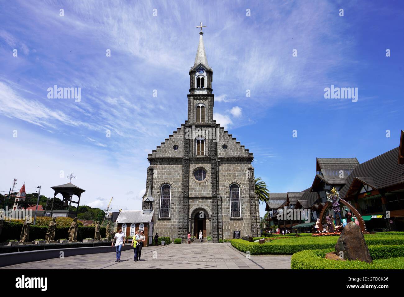 GRAMADO, BRAZIL - NOVEMBER 27, 2023: Mother Church in Gramado, Rio Grande do Sul, Brazil Stock Photo