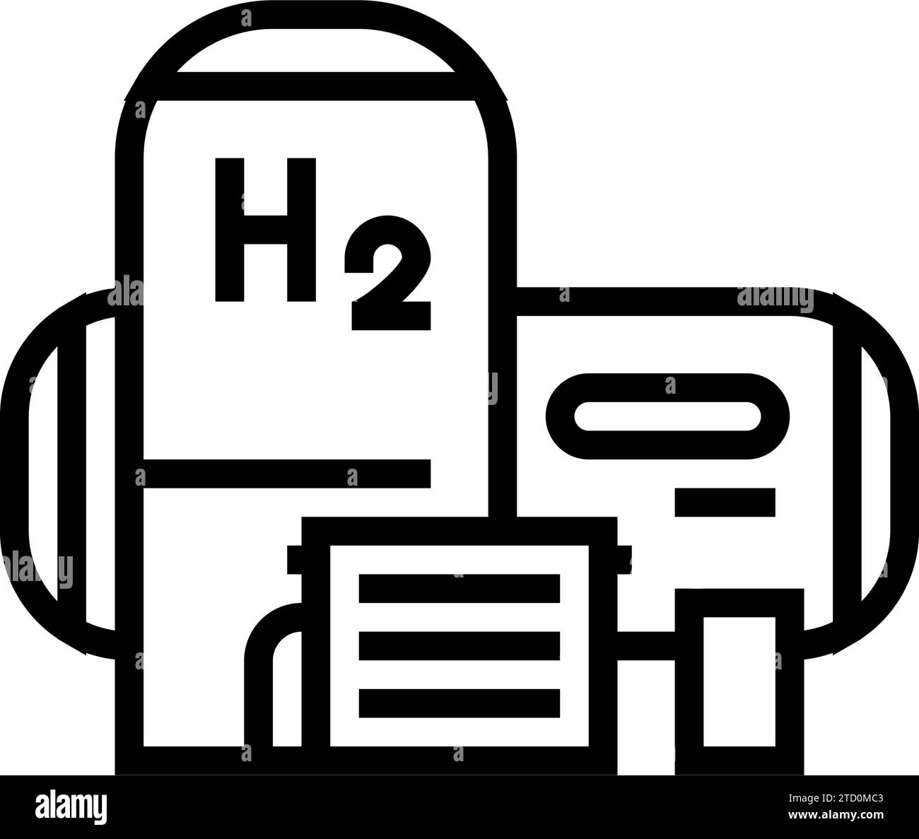 fuel cell storage energy line icon vector illustration Stock Vector