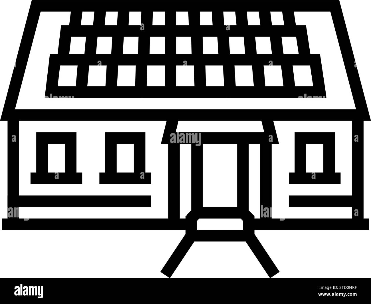 roof solar panel line icon vector illustration Stock Vector Image & Art ...