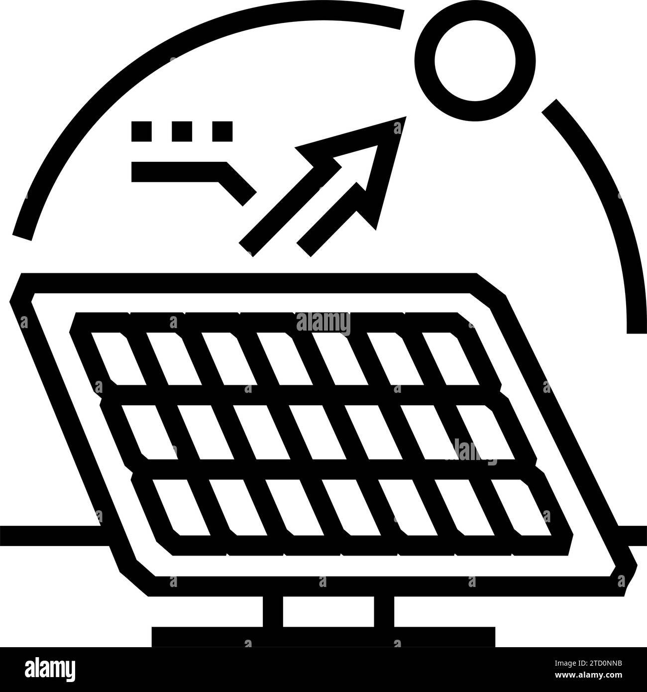 tracking system solar panel line icon vector illustration Stock Vector ...