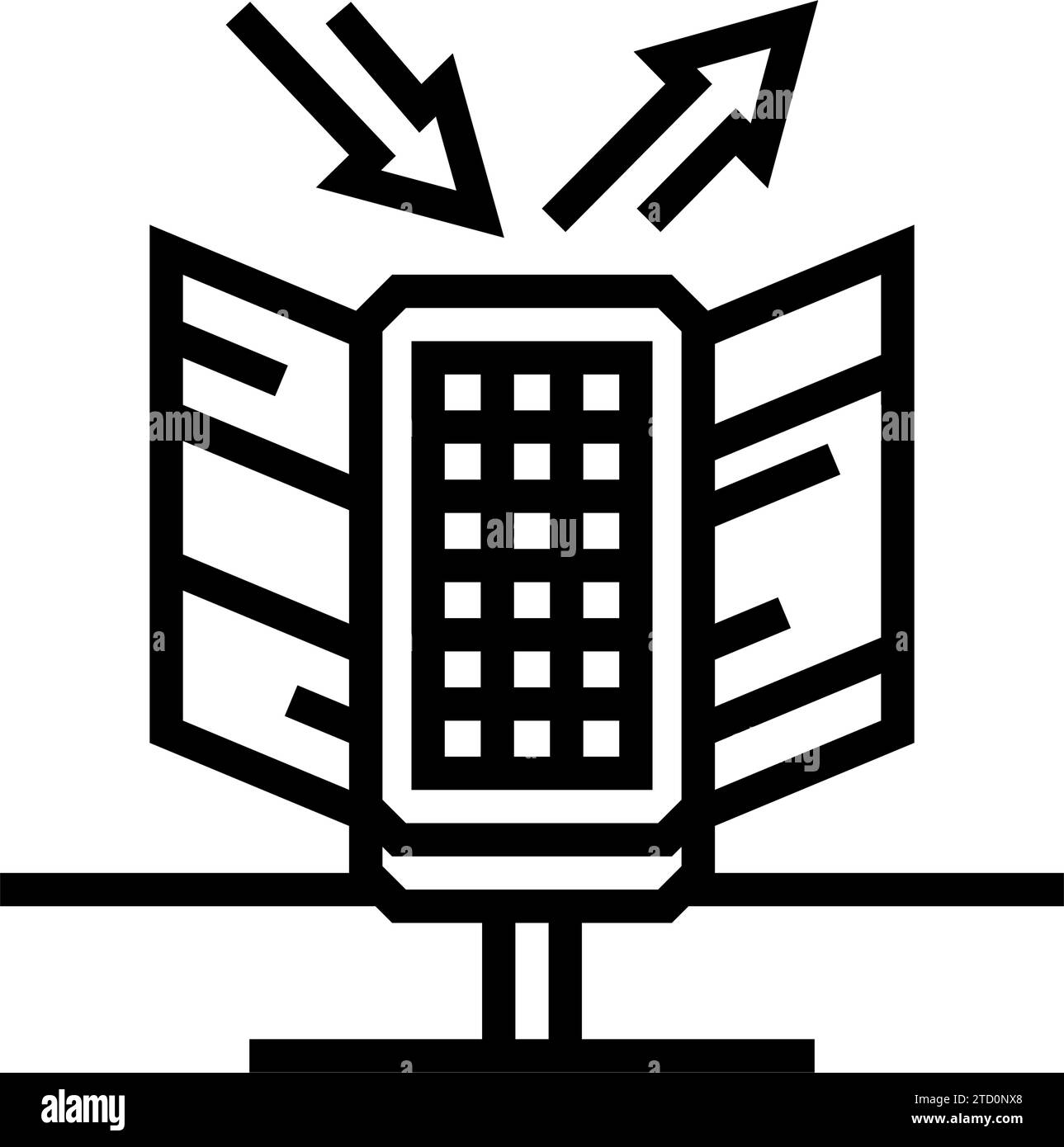 reflectors solar panel line icon vector illustration Stock Vector Image ...