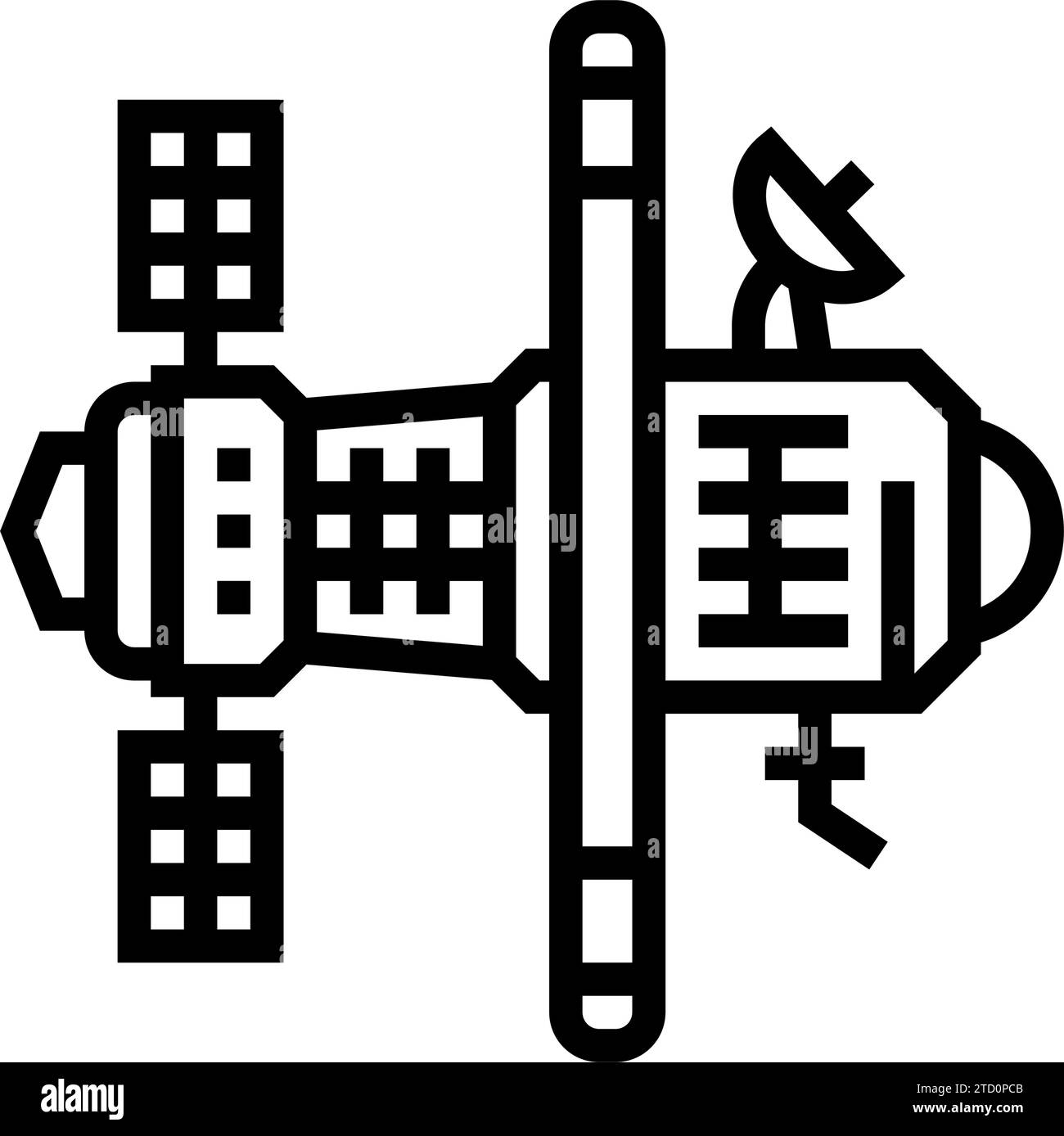 habitat space exploration line icon vector illustration Stock Vector ...