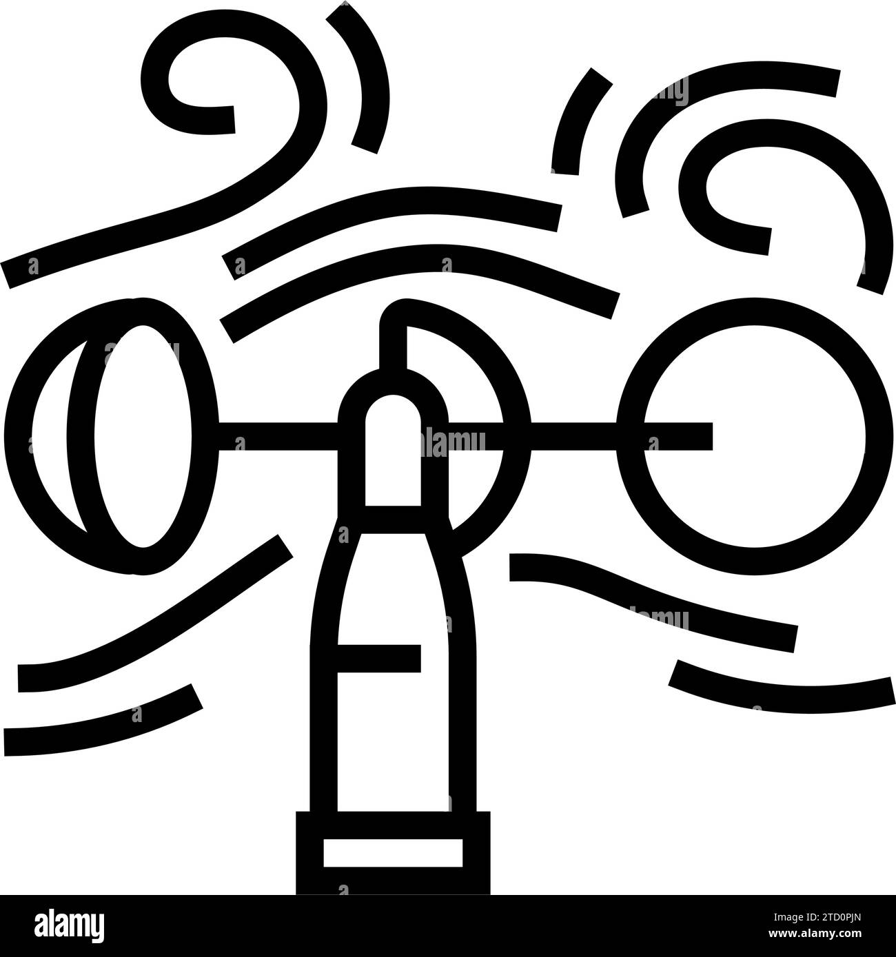 measurement wind turbine line icon vector illustration Stock Vector ...