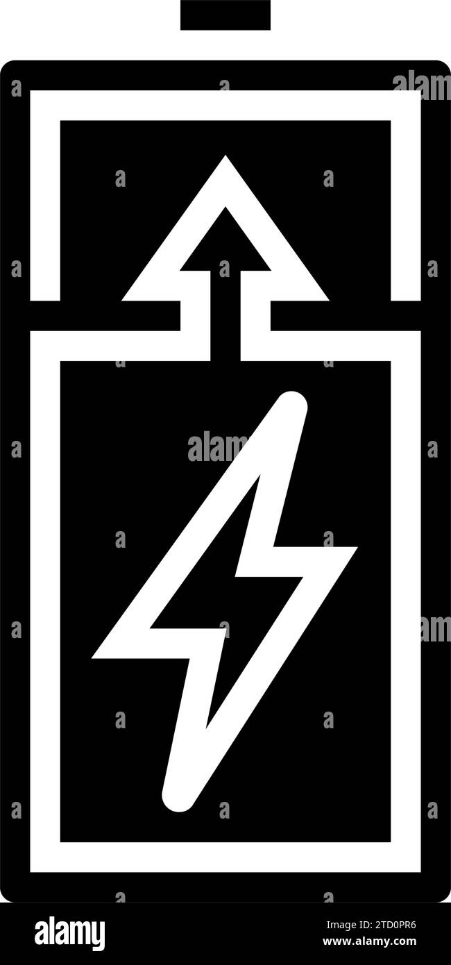 charging battery glyph icon vector illustration Stock Vector Image ...