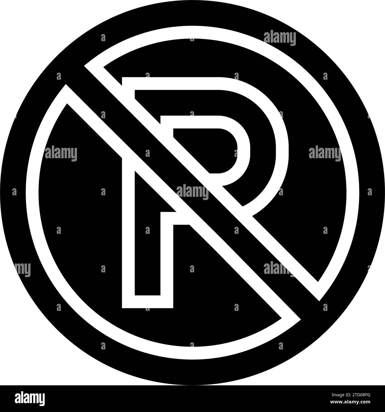 no parking glyph icon vector illustration Stock Vector Image & Art - Alamy