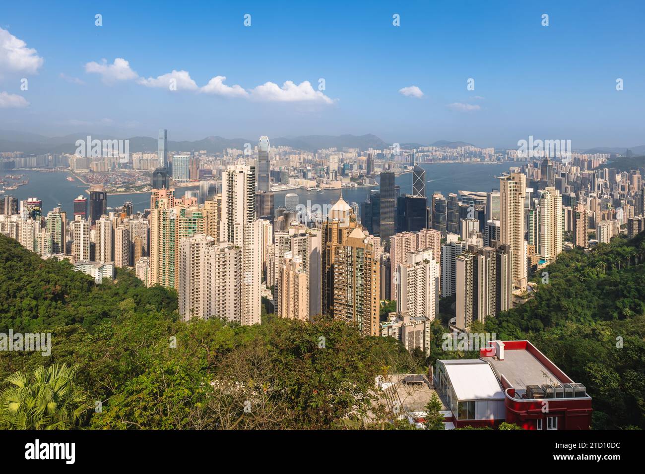 Hong kong island skyline aerial hi-res stock photography and images - Alamy