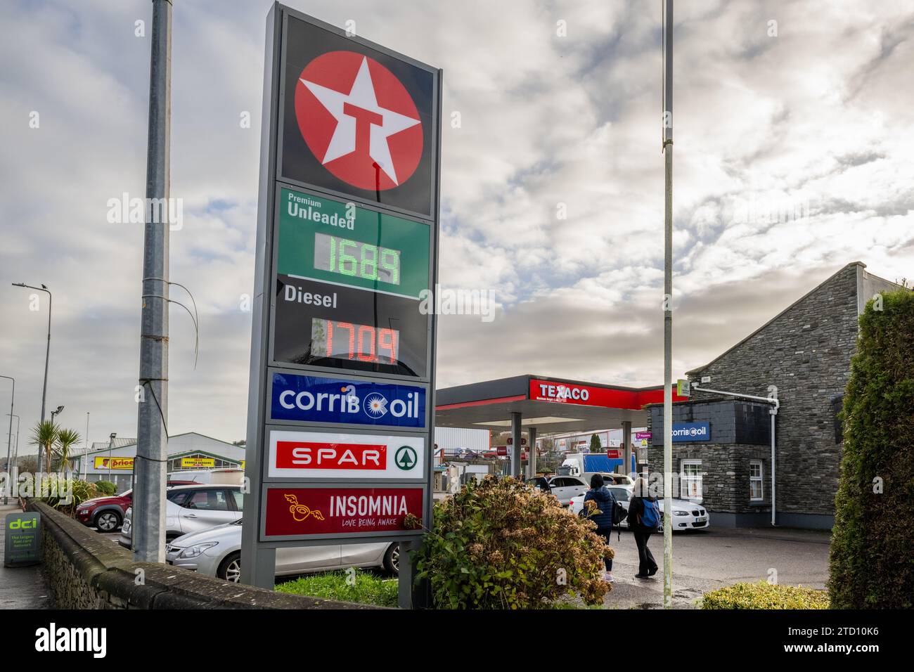 Texaco petrol station/garage on the N71 in Bandon, West Cork, Ireland. Stock Photo