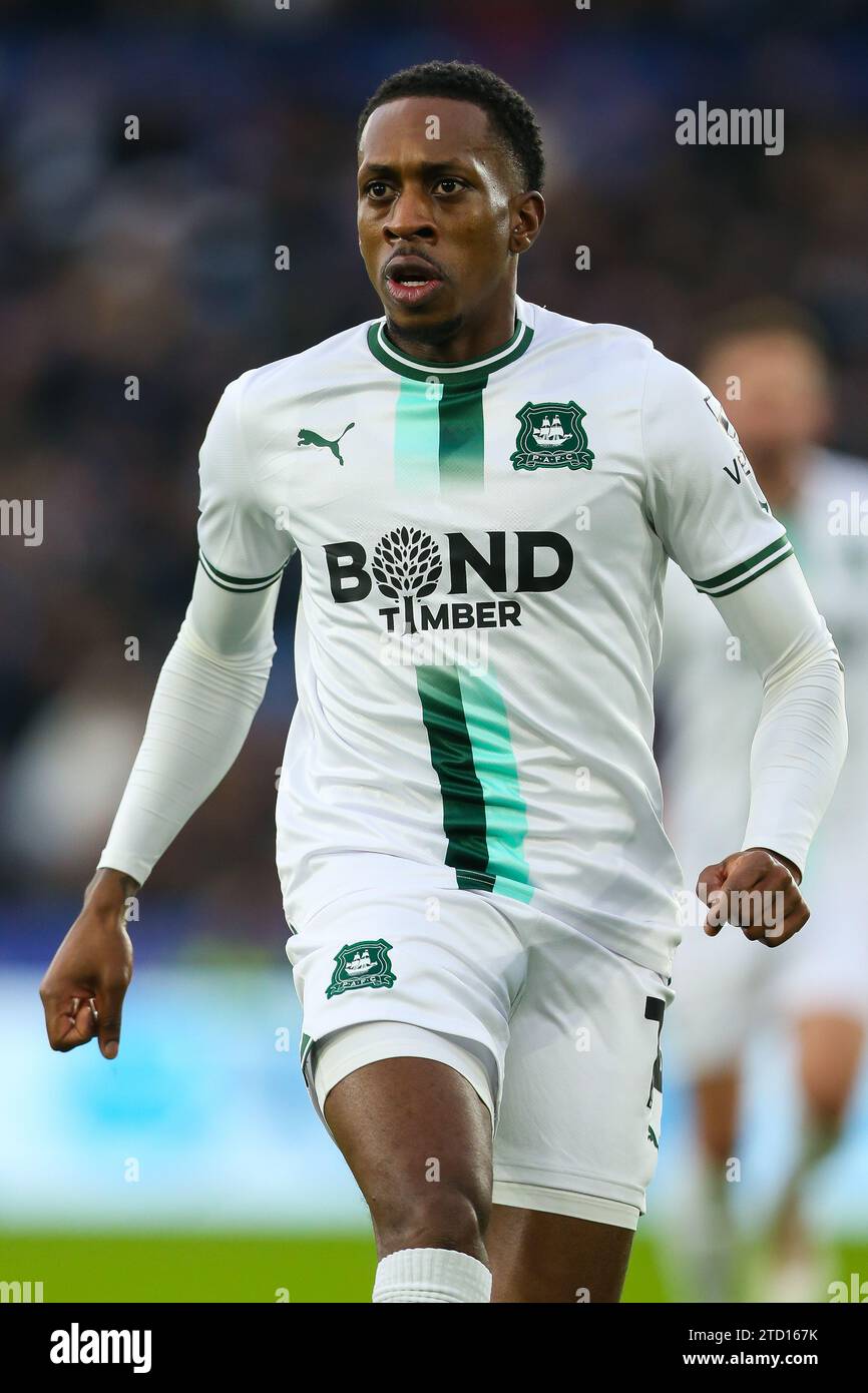 Plymouth Argyle's Mickel Miller during the Sky Bet Championship match at the King Power Stadium, Leicester. Picture date: Saturday December 9, 2023. Stock Photo