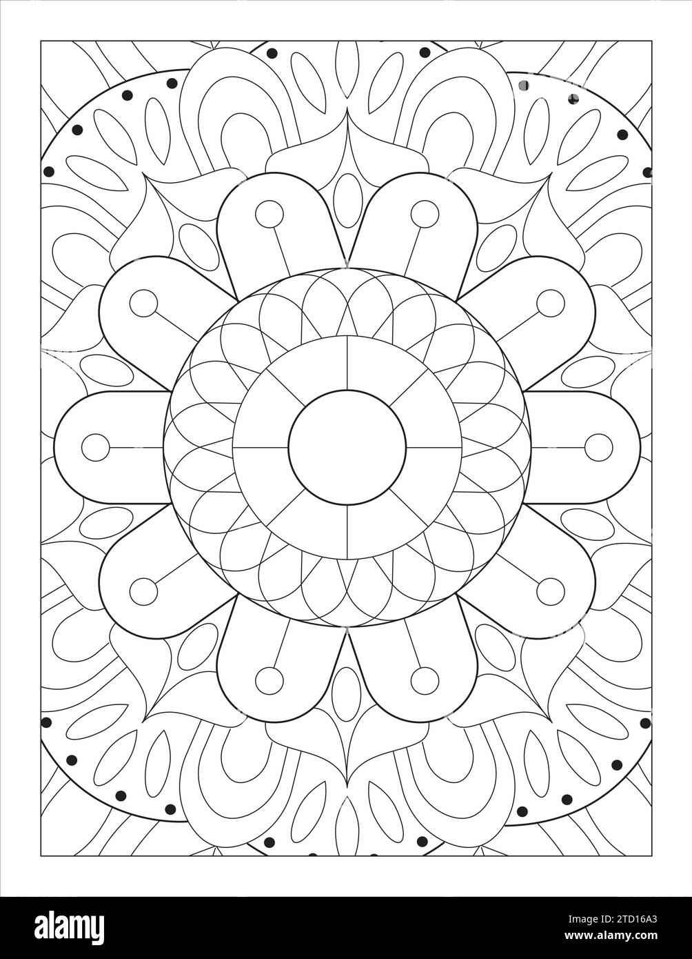 Simple Mandala Style Colouring Page, Mandala Pattern 8.5” x 11 for KDP ...