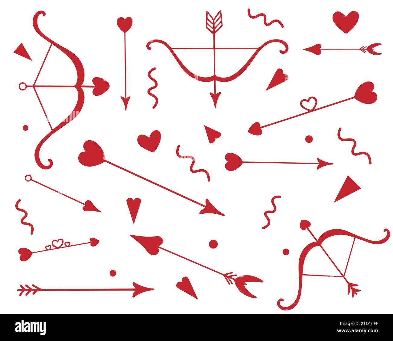 Set of Cupid's arrows and bow. Love Arrows Stock Vector Image & Art Alamy